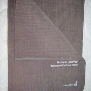 Icelandair Plush Fleece Channeled Airline Cabin Blanket, 38” x 56”